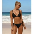 thumbnail image 3 of Charmo Women Side Tie Bikini Bottoms String Swimsuit Bottom Swim Briefs, 3 of 6