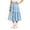 Maxi_Blue, variant on Girls' Maxi Skirts Tiered, School Uniforms Elastic Waist, Long, Flowy, Swing, Ruffle, Pleated, Casual A-Line Flared Skirts for Back-to-School(Maxi_Pink,160/12Y)