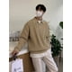 thumbnail image 2 of Suéter con media cremallera para hombre, estilo otoño e invierno, estilo retro, estilo perezoso, suéter de punto con solapa, suéter informal holgado de moda, 2 of 6