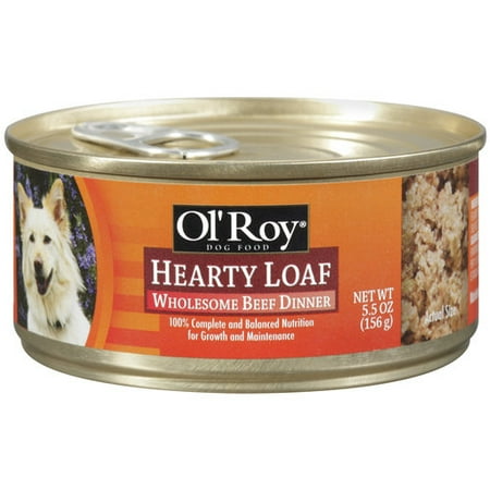 Ol' Roy Hearty Loaf Wholesome Beef Dinner Canned Dog Food, 5.5 Oz.