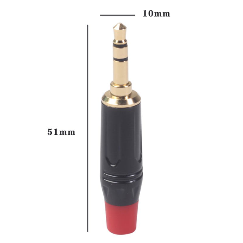 4 PCS High Quality Copper 1/8" 3.5mm Stereo Male Plug Audio Solder DIY 