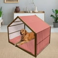 thumbnail image 2 of Coral Pet House, Seasonal Flower Pattern with Petal Leaves the Spring Blooms Like Feminine Romantic Design, Outdoor & Indoor Portable Dog Kennel with Pillow and Cover, 5 Sizes, Coral, by Ambesonne, 2 of 4