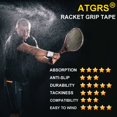 thumbnail image 4 of LNGOOR Tennis Grip Tacky Tennis Racket Grip Tape Absorbent Anti-slip Tennis Overgrip for Tennis Badminton  Racquet Handle Grip with Damping Ridges Overgrips and Overwraps, 4 of 7