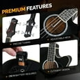 thumbnail image 4 of GLARRY Full Size Acoustic Electric Bass Guitar Beginner Kit, Cutaway 4 Strings Electric Acoustic Bass Guitar w/Inbuilt Tuner, Bag, Strap, Picks, Strings, Basswood Bass Guitarra, Matte Black, 4 of 7