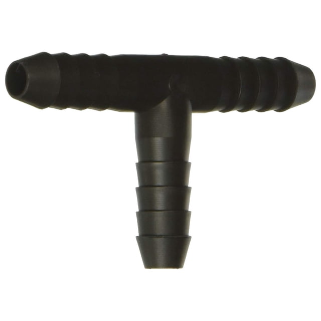 Adaptador de manguera Tee Greenleaf de polipropileno con púas de 3/8 pulgadas