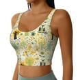 thumbnail image 2 of Vsdgher Animal Tree Print Women Sleeveless Athletic Tank Top Built-in Bra Camisole Sports Vest for Yoga Running Fitness Exercise with Removable Pads, 2 of 8