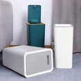 thumbnail image 2 of Juego de 3 Botes de Basura para Baño con Tapa,Botes de Basura de Plástico,Bote de Basura Cocina,Cubo de Basura Impermeable, Contenedor de Basura pequeño de 10 Litros,para Baño,Cocina, Oficina,, 2 of 7