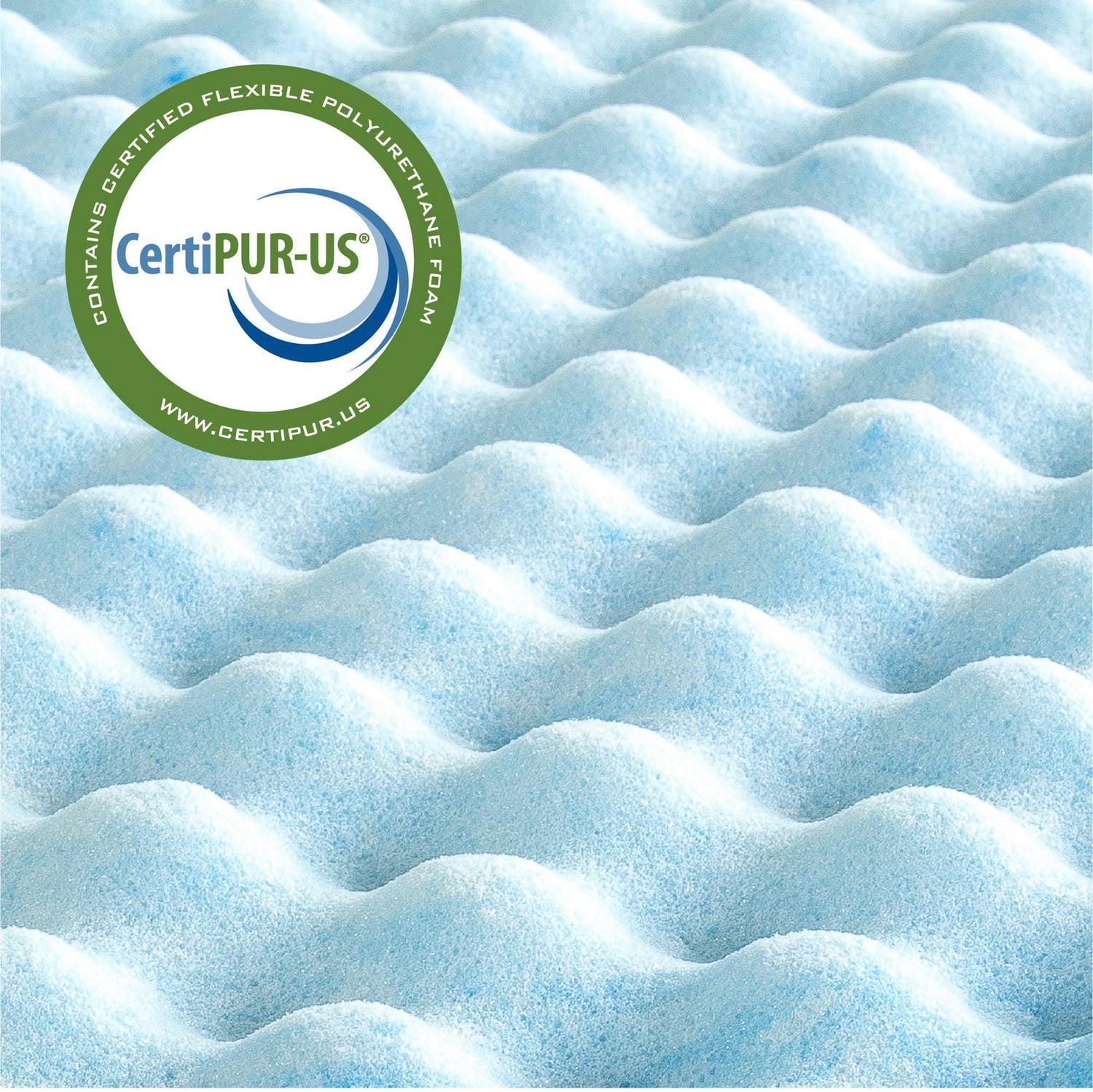 Surmatelas en mousse mémoire à circulation d’air et gel rafraîchissant Zinus Spa Sensations Swirl, simple, 1,5 po, soulagement de la pression, mousse certifiée CertiPUR-US