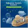 thumbnail image 3 of Femmes Sandales de Mariage Cristal avec Strass Perlé Bohème Robe Flip-flop Chaussures de Gladiateur Plus-Taille, 3 of 5