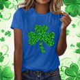 thumbnail image 1 of TaTaai Women's St Patrick's Day Printed T Shirt Short Sleeve Round Neck Casual Loose Fit Top Fashion Holiday Blouse Soft Comfortable for Spring Daily Party Wear Gift, 1 of 5
