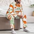 thumbnail image 5 of Mens Pajamas Set, Carrot slices sticks Button Down Long Sleeve Loungewear Sleepwear Pjs sets for Men, 5 of 5