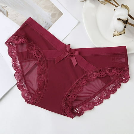 

Hunpta Underwear Women Panties Low Waist Lace Cotton Briefs Sexy Panties