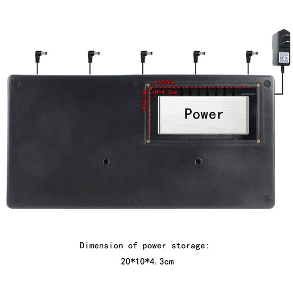 Rockhouse RPB-1BK Big Size Guitar Effects Pedal Board Sturdy PE Plastic Pedalboard Case with Sticking Tape Pedals Accessories