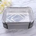 thumbnail image 3 of 50pcs Aluminum Foil Pan - Heavy Duty Cooking Tin Box for Home Kitchen Restaurant, 3 of 8