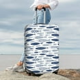 thumbnail image 7 of Susaid Blue Fish Print Elastic Washable Suitcase Cover with Hidden Zipper, Fits 18-32 Inch Luggage for Protection During Travel-Medium, 7 of 7