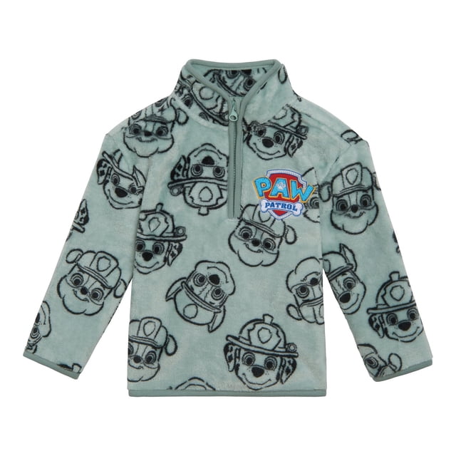 Sudadera Woobie de medio cierre para niño Paw Patrol, verde pálido