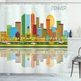 thumbnail image 1 of Ambesonne Colorado Shower Curtain, Denver Skyline Old Town, 69"Wx75"L, Multicolor, 1 of 3