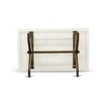 thumbnail image 3 of East West Furniture Table/4 Light Beige Chair/1 Bench in Distressed Jacobean, 3 of 17