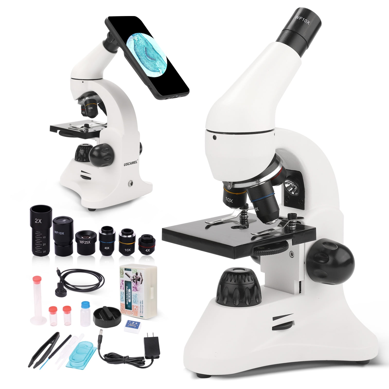 Cassini #C-1200M 98pc Microscope Kit with sturdy storage case & Projection Hood 