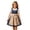 00-Blue281, variant on Lullu Girls Oktoberfest Party Striped Bavarian Dirndl Dress with Apron, Black, Sizes 3-12