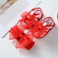 thumbnail image 3 of Baby Girls Sandals Summer Shoes Outdoor First Walker for Newborn Toddler Girls Crib Cute Bow Knot Shoes with Headband 0-18 M, 3 of 8