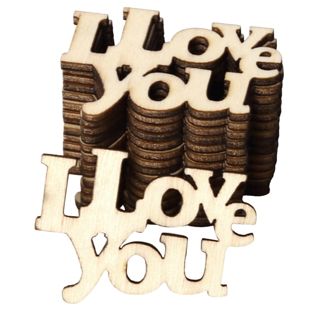 Letras de madera colgando de la pared Decoración de la decoración de la decoración de las suministros para el hogar para la sala de estar fiesta de la fiesta DIY Props Decorativos 60 piezas Methold HA011670-00