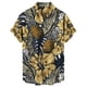 thumbnail image 1 of Camisas De Para Hombre Casual Hombres Solapa Estampado Manga Corta Puños Botón Puerto Estilo Floral Camisa Sand Beach Hawaiianss Summer Top (Navy, XL), 1 of 3