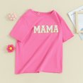 thumbnail image 4 of Okbabeha Mom and Mini Matching Shirt Short Sleeve Letter Print T-shirt/Romper Women Baby Mother Family Matching Outfits, 4 of 7