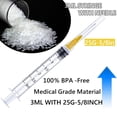thumbnail image 3 of Utensilios de laboratorio Sirulken, 3 ml, 25 g, 1,6 cm, esterilizados, paquete de 50, 3 of 5