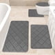 thumbnail image 5 of Set de alfombrillas de baño de espuma modernas de 4 piezas | Respaldo antideslizante de goma antideslizante de terciopelo suave | Alfombras de baño absorbentes de agua de secado rápido | 38x42cm a, 5 of 7