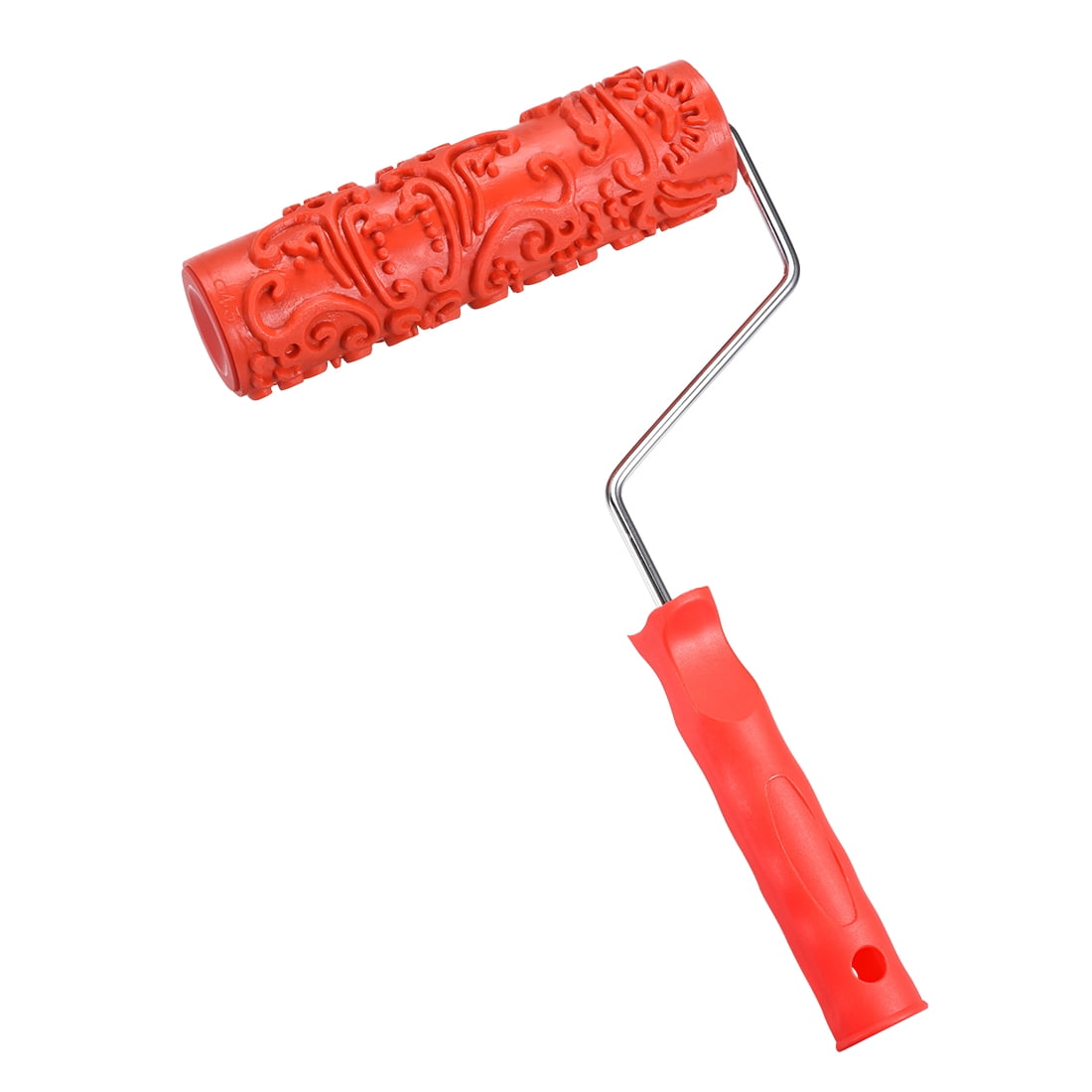 Wood Pattern Painting Roller 7 inch Rubber Wood Grain Tool Embossed Paint Roller with Handle EG043T for Wall Decoration