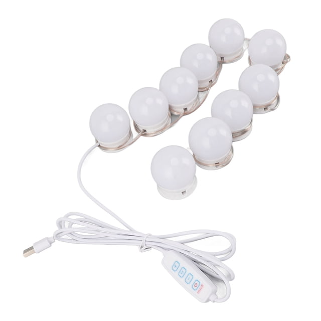 Bombilla de Tocador, 10 Bulbos Luces de Espejo LED ABS Y PC CON CINTA ADHESIVA DE DOBLE CARA PARA VESTUARIO