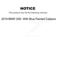 thumbnail image 2 of Transit Auto Front Rear Coated Disc Brake Rotors and Ceramic Pads Kit for Car 2019 BMW 330i with Blue Painted Calipers KGT-103091, 2 of 2