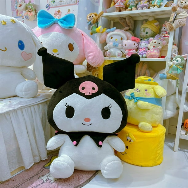 Sanrio – oreiller en peluche My Melody se transforme en Panda, peluche  Kawaii, jouet Kuromi Hello Kitty, cadeau