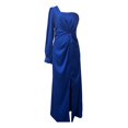 thumbnail image 2 of Lady Evening Dress - One Shoulder Sleeveless, Split Hem, Slim Waist, Pleated Maxi Dress, 2 of 8