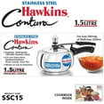 thumbnail image 2 of HAWKINS Contura Stainless Steel Pressure Cooker For Induction, Gas And Electric Stoves (1.5 Liter), silver (SSC15), 2 of 8