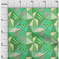 thumbnail image 2 of oneOone Tissu Polyester Lycra Vert à Carreaux Patchwork Matériel de Robe Tissu Imprimé Tissu au Mètre 56 Pouces de Large, 2 of 5