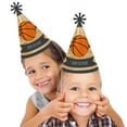 thumbnail image 2 of Big Dot of Happiness Nothin' but Net - Basketball - Cone Happy Birthday Party Hats for Kids and Adults - Set of 8 (Standard Size), 2 of 7
