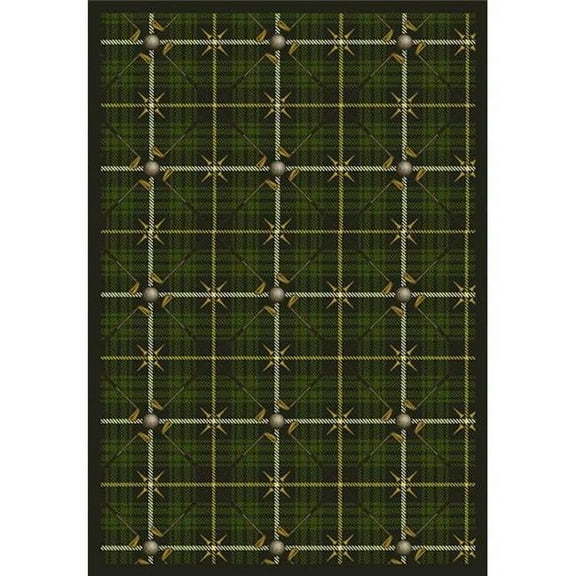 Saint Andrews Pine 3 ft.10 in. x 5 ft.4 in.  WearOn Nylon Machine Tufted- Cut Pile Sports Rug