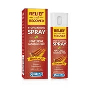 QuitGo Relief and Recover Spray to Stop Smoking, Stop Vaping and Quit Nicotine, Cinnamon Flavor, 1Ct