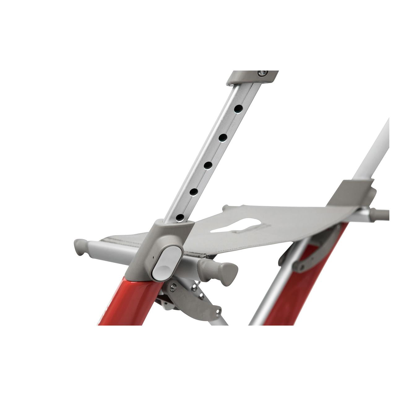byACRE Carbon Ultralight Compact Rollator, 16.1" Seat Width, Red Frame, Supports up to 285lbs