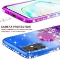 thumbnail image 5 of SOGA Rhinestone Liquid Quicksand Cover Cute Girl Phone Case Compatible for Samsung Galaxy S20 Plus Case,with Embedded Ring for Magnetic Car Mounts and Lanyard - Purple / Blue, 5 of 5