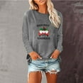 thumbnail image 1 of Hauts pour Femmes Mode Automne Hiver Imprimé Pull à Col Rond Haut à Manches Longues, 1 of 4