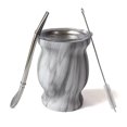 thumbnail image 1 of Juego de mate de acero inoxidable 18/8 de 230 ml. Incluye bombilla de pared doble, cepillo de limpieza Gaiwan, 1 of 6