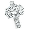 thumbnail image 2 of Bow Jewelry 2 Ct Princess Cut Moissanite Engagement Rings - Stunning Twisted Crisscross Pattern with Solitaire and Accent Stones - 4 Prong Setting - 14K White Gold Plated Rings, 2 of 3