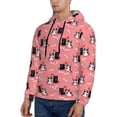 thumbnail image 2 of Hoodies for Men - Pink Cute Couple Cats Love Bones Long Sleeve Comfrt Men'S Fashion Hoodies & Sweatshirts, Sweatshirts for Men Hoodies Pullover Clothing Clothes with Pouch, 2 of 7