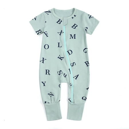 

Simplmasygenix Mothers Day Gifts Baby Romper Toddler Baby Boys Girls Cute Cartoon Animal Pattern Short Sleeve Double Zipper Romper Jumpsuit