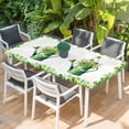 thumbnail image 2 of St Patrick's Day Table Cloths for 3 Foot Rectangle Tables, Watercolor Shamrock Leaves Watering Can Green Patio Waterproof Elastic Fitted Tablecloths, Washable Rectangular Table Cover for Camping, 2 of 8