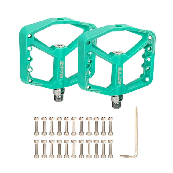 ZTTO MTB Mountain Bike Pedals Nylon Fiber Bicycle Platform Flat Pedals -Slip 9/16 Inch Bearing for BMX MTB Mountain Bike Road Bike