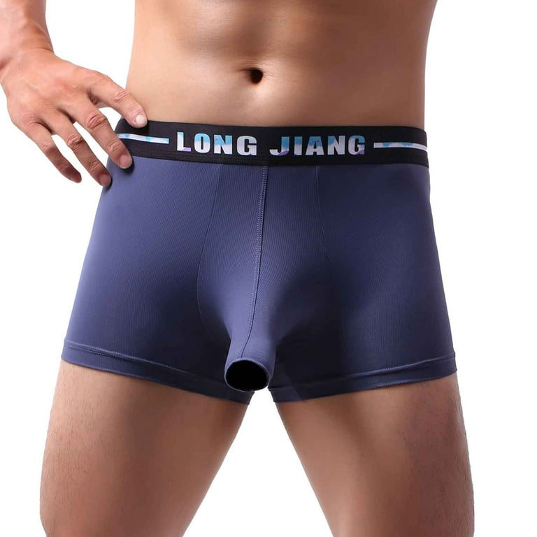 zuwimk Mens Underwear,Men's Micro Modal Underwear Soft Comfy Briefs Dark  Blue,L